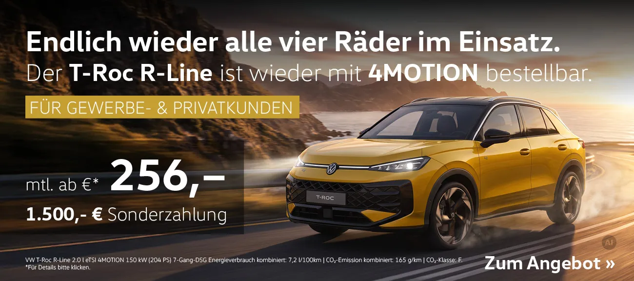 VW T-Roc R-Line 4MOTION Sonderleasing
