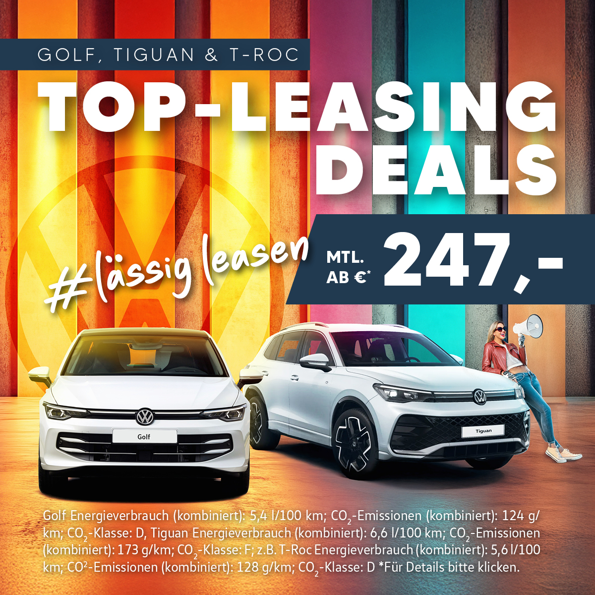 Golf, Tiguan & T-roc Top-Leasing Deals #lässig leasen Autohaus Weingärtner Miesbach