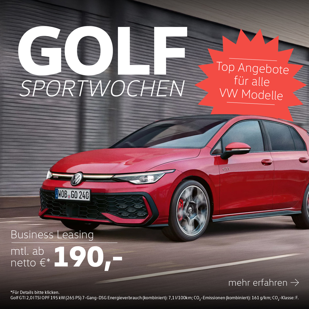 VW Golf Sportwochen Gewerbeleasing