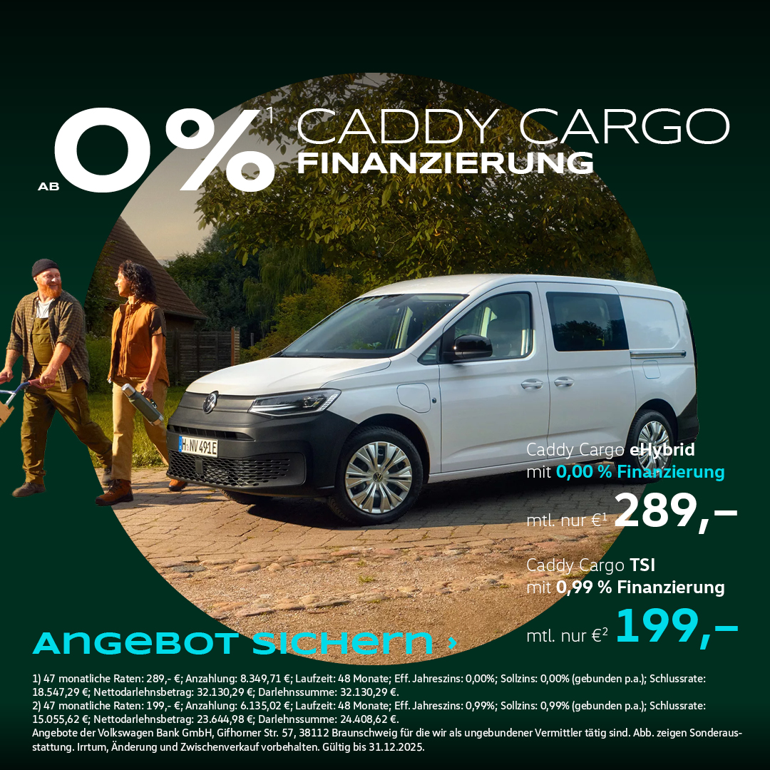 BEITRAGSBILD CADDY CARGO SONDERFINANZIERUNG