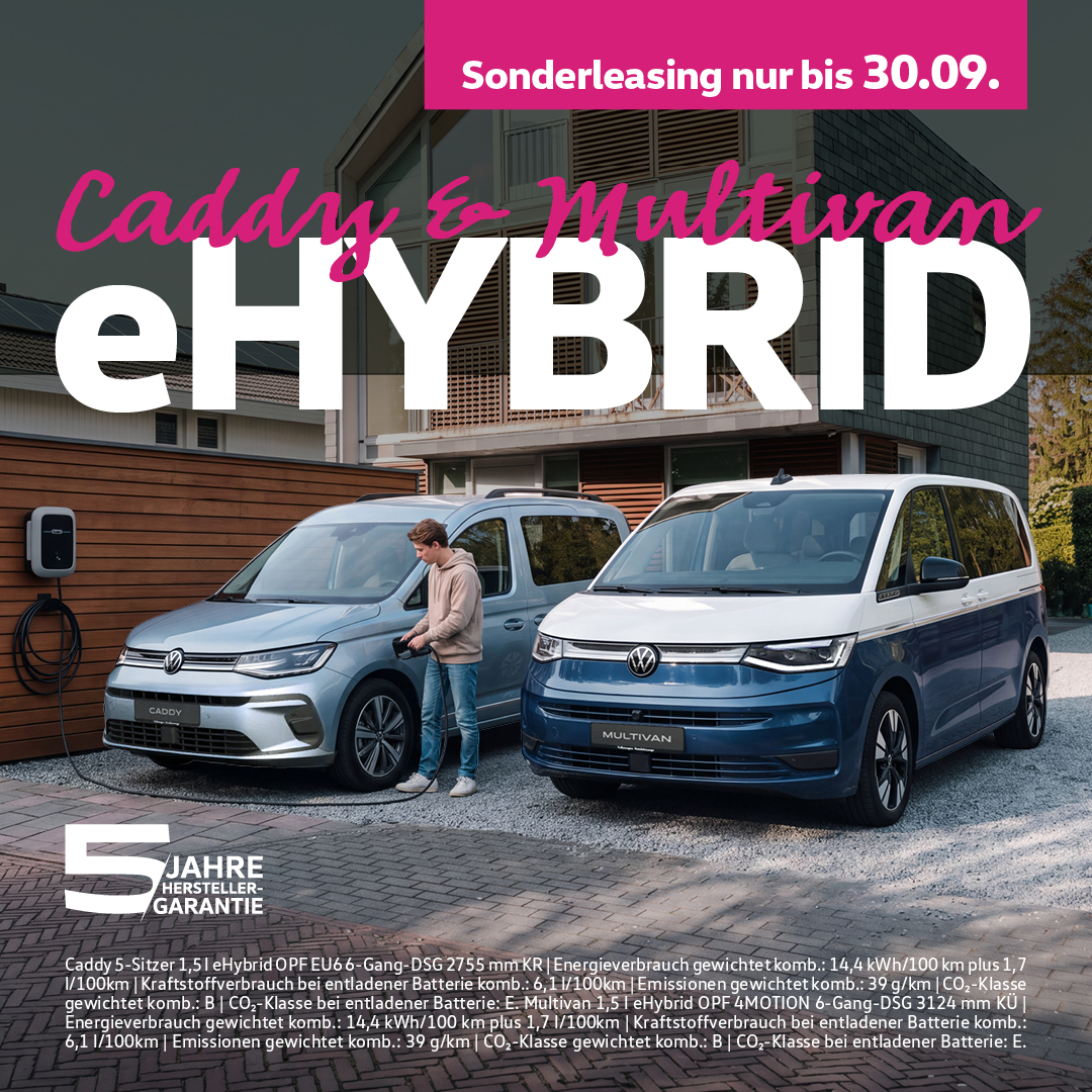 HEADER MOBILE Multivan + Caddy eHybrid Speziwoche