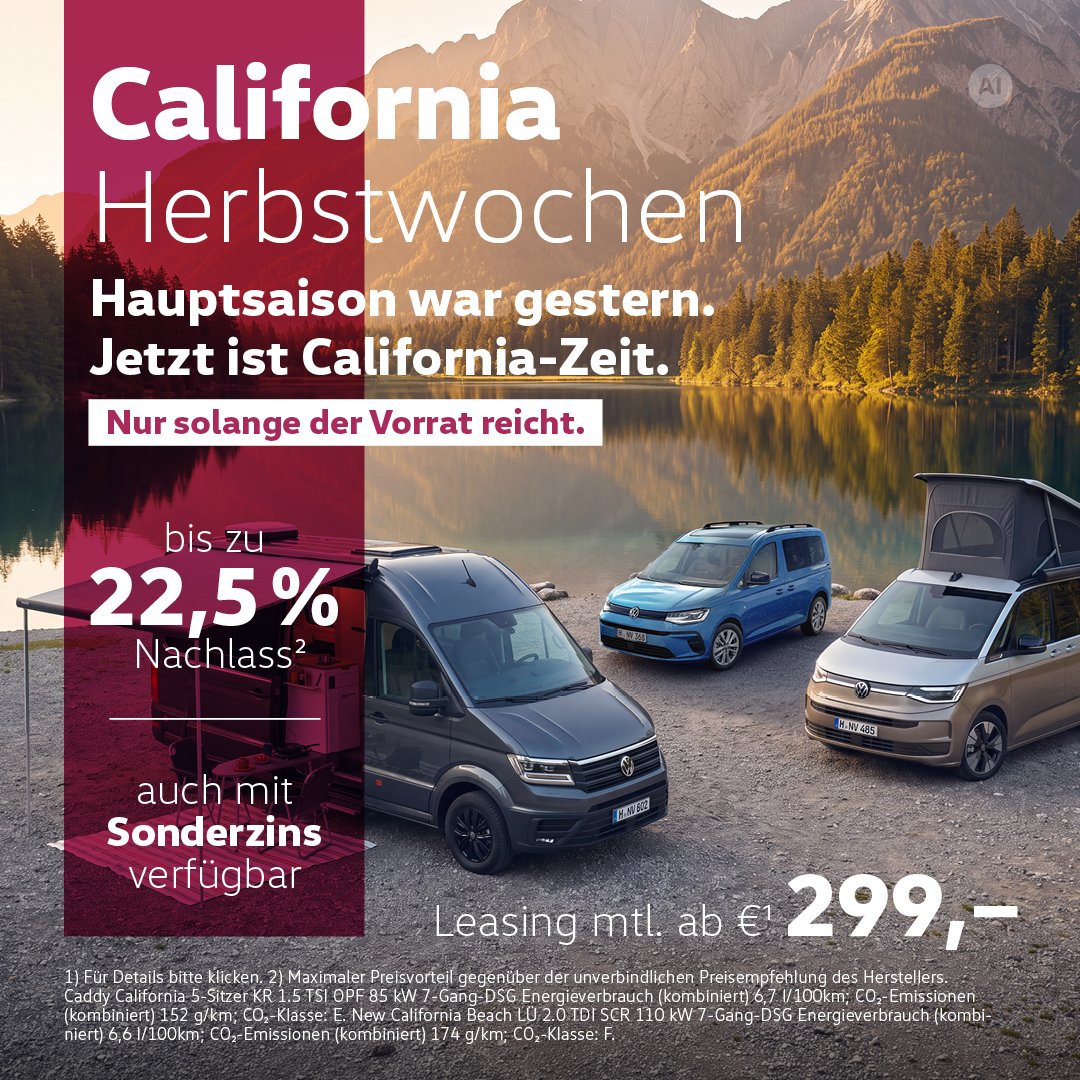 BEITRAG VW California Herbstwochen BEITRAG VW California Herbstwochen